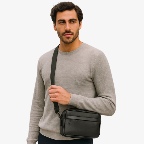 Sacoche Urbain Bandoulière Cuir Vegan Homme